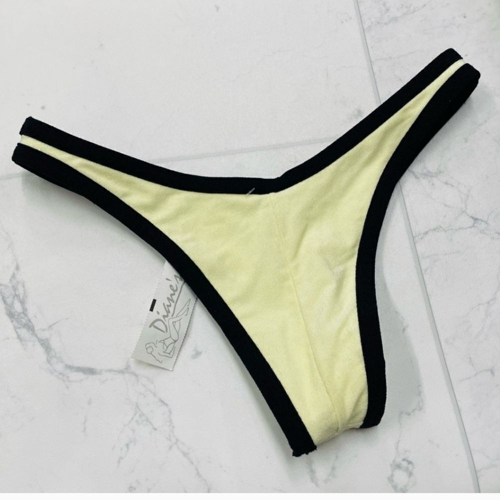 NWT Reina Olga Love Terry Cloth Bikini Bottom Sz L